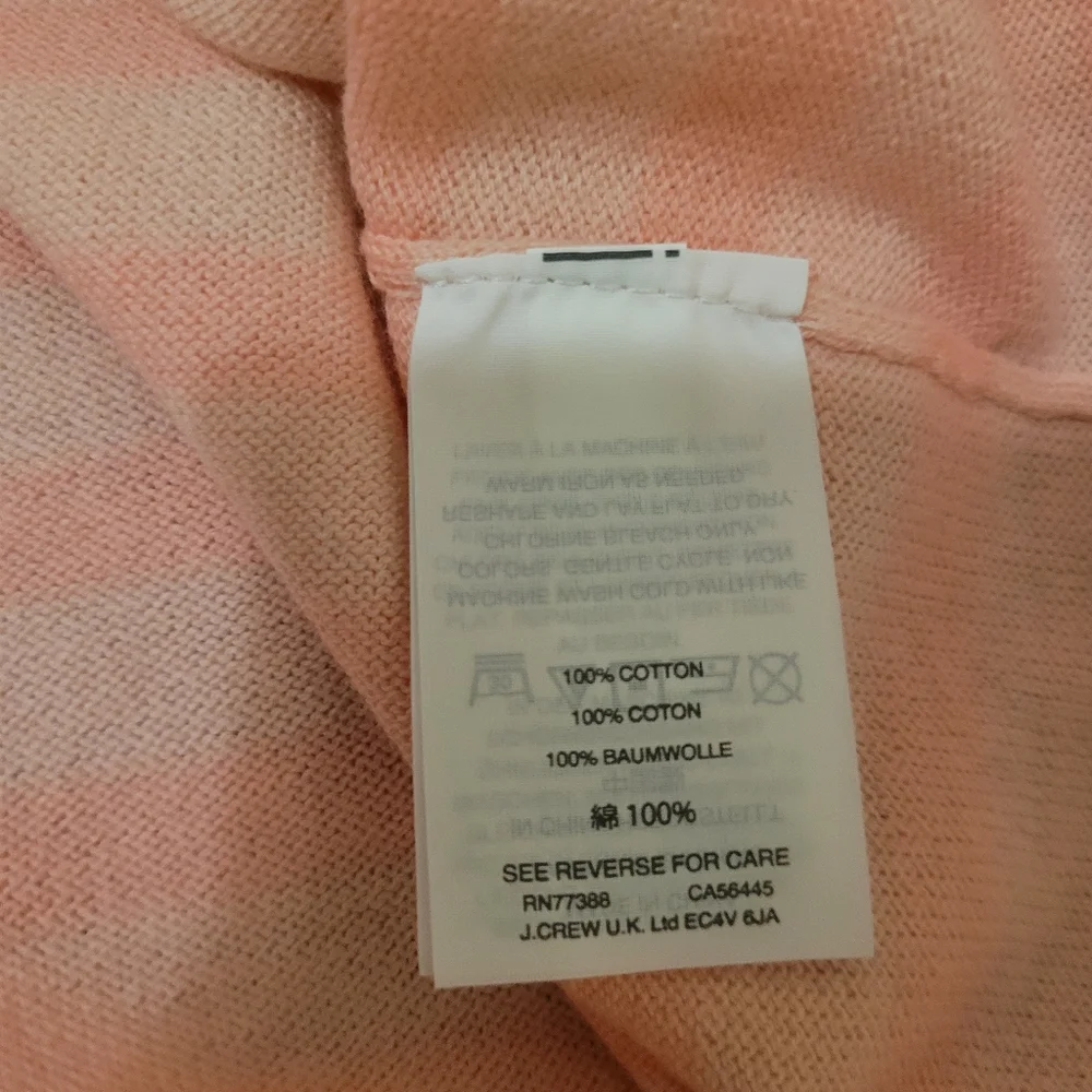 J. Crew Pink Gradient Striped Top